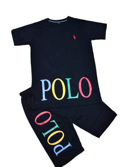 Polo Black Shorts Set